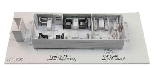 The Crown - Lot 303 - The Making of The Crown: Two foamboard models for the Royal Plane and the Royal Yacht Britannia Created by The Crown‘s Art Department (qty)