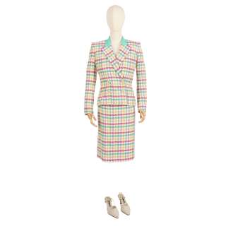 The Crown - Lot 343 - Emma Corrin (as Princess Diana): A multicoloured skirt suit Season 4, Episode 10, ‘War‘