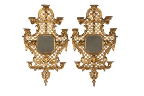 The Crown | A pair of early 20th century carved giltwood wall brackets, in the George III styleFirst seen in Season 5, in the Diana Kensington Palace Apartments set (2) | Bonhams