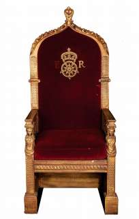 Lot 777 - Royal court chair used by Bette Davis as "Queen Elizabeth I" in The Virgin Queen.