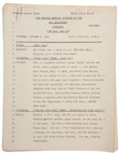 Rudy Vallee’s Personal Palm Beach Story Radio Script.... | Heritage