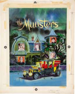 Original Painting and Layout Elements for Whitman’s The Munsters 1313 Mockingbird Lane Coloring Book (1965). | Heritage