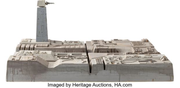 Star Wars: Episode IV - A New Hope (TCF, 1977), Large "Low Altitude" Death Star Surface Section with Turbolaser Tower. | Heritage