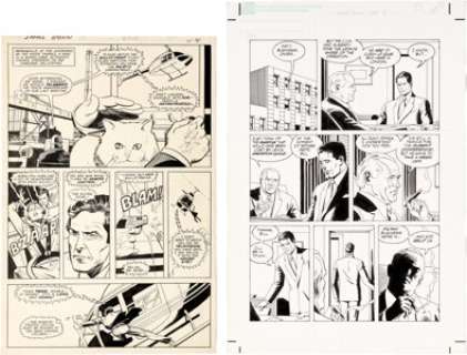 James Bond, Group of (2) Original Artwork from For Your Eyes Only #1 Newsstand Edition (Marvel, 1981) and Dark Horse Comics #25 (Dark Horse Comics, 1994). | Heritage