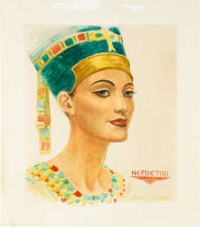 The Ten Commandments (Paramount, 1956), John Jensen "Nefretiri" (Anne Baxter) Costume Concept Artwork.
