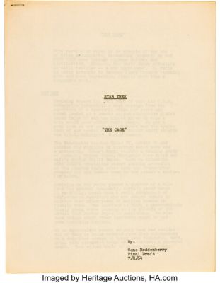 Star Trek: The Original Series (Paramount, 1966-1969), Gene Roddenberry Final Story Outline and Revised Draft with Annotations from Original Pilot Episode "The Cage". (Total: 2 Items) | Heritage