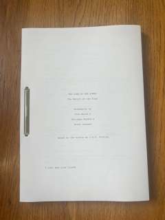 LORD OF THE RINGS THE RETURN OF THE KING FILM SCRIPT - LORD OF THE RINGS THE RETURN OF THE KING FILM SCRIPT - Fran Walsh