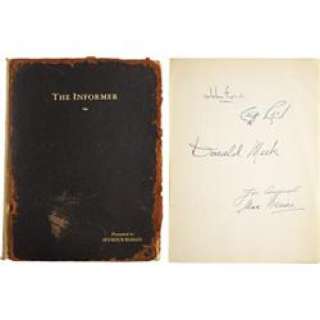 Lot 31440 - Leather-Bound Script for "The Informer," Signed