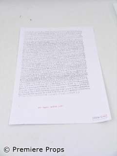 Knowing Lucinda Number Paper Movie Props | Premiere Props