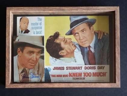 Signed by James Stewart, Framed Display - "The Man Who Knew Too Much" by Alfred Hitchcock | Catawiki