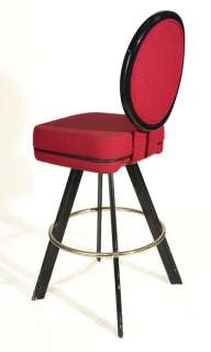 Lot 705 - Las Vegas Casino Style Red Round Back Barstool