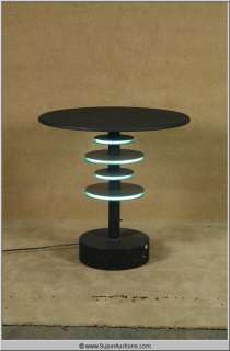 Lot 446 - "Powder Blue" 2009 with "Patrick Swayze" Unique Black Light up Club Side Table used as a Movie Prop