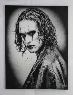 The Crow - Brandon Lee - Handpainted and signed - by artist Vincent mink | Catawiki