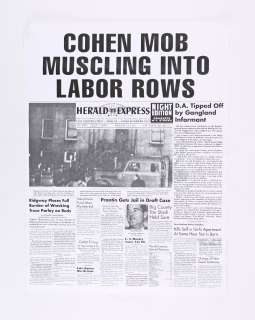 L.A. CONFIDENTIAL - "Cohen Mob" Newspaper Print