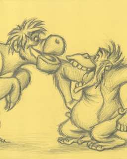 Joan Vizcarra - The Jungle Book: King Louie’s Swingin’ Groove - Original Pencil Drawing - Hand Signed