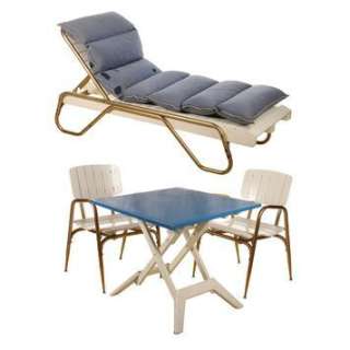 JAMES BOND: GOLDFINGER (1964) - Lot 212 - Peter Nelson Collection: Hotel Fontainebleau Table, Two Chairs and Sun Lounger