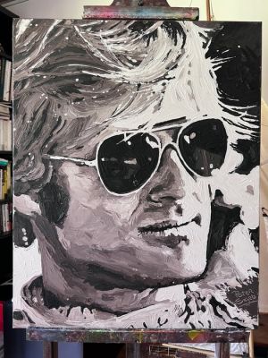 Peter Engels - "Robert Redford" Original Painting (70x60 cm) - Unique, Signed by Artist, with COA - Free Shipping | Catawiki