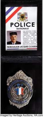 Steve Martin "Clouseau" and Jean reno "Ponton" "gendarmes" hero police badge, passport and wallet lot from the Pink Panther. ...