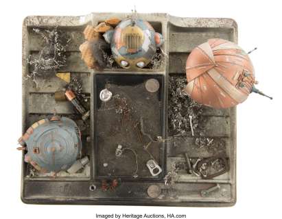 "Jetsam", "Flotsam", and "Wheems" miniature robot display from *batteries not included....