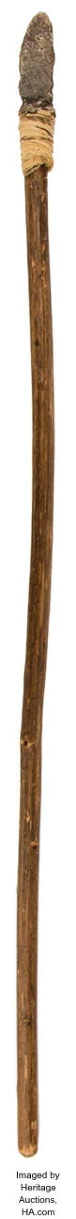 Warwick Davis "Wicket" signature Ewok spear from Star Wars: Episode VI - Return of the Jedi....