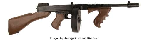 Warren Beatty "Dick Tracy" prop Tommy gun from Dick Tracy....