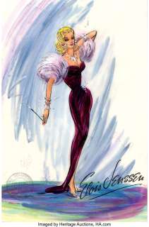 Elois Jenssen costume sketch for Lucille Ball as "Lucy Ricardo" as "Marilyn Monroe" from I Love Lucy.... | Profiles in History