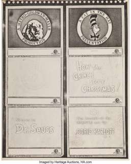 How the Grinch Stole Christmas 1966 printed reference storyboards from the collection of composer/songwriter Albert Hague. | Profiles in History