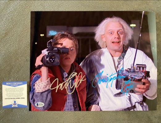 Back to the Future - Michael J. Fox & Christopher Lloyd - Signed - Beckett COA - 11x14" Photo | Catawiki