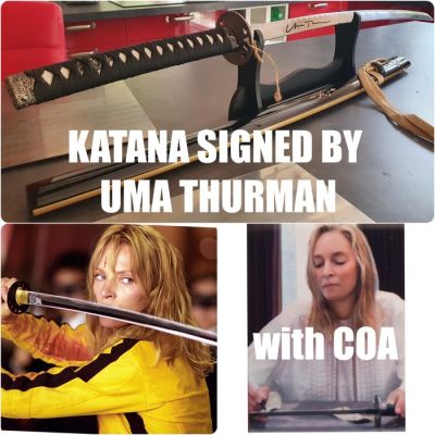 KILL BILL katana’s replica signed by Uma Thurman aka The Bride - VERY RARE | Catawiki