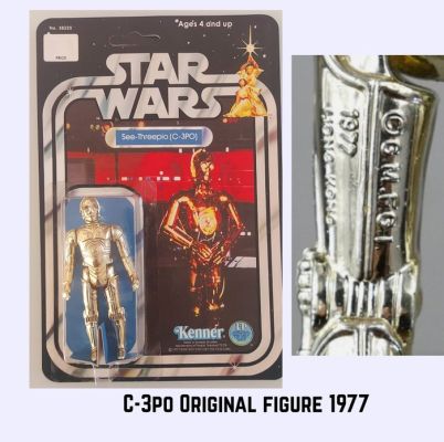 Kenner - Action figure Star Wars 1977 C-3PO Original Action figure - Replacement Card gift - Gold Excellent condition | Catawiki
