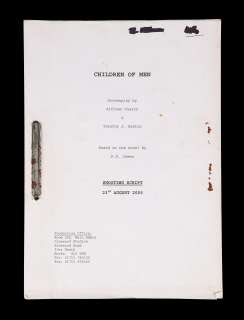 CHILDREN OF MEN - Production-Used Script