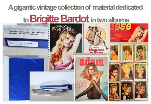 A huge collection: - vintage materials dedicated to Brigitte Bardot, in two albums | Catawiki