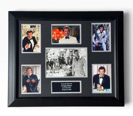 James Bond 007: Octopussy - Roger Moore Signed Framed Display -No Rp Price ! | Catawiki