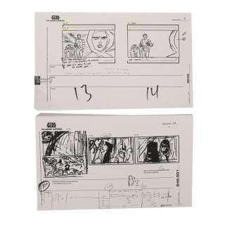 Star Wars: Clone Wars (T.V. Series, 2003-2005) | Anthony Daniels Collection: Printed Storyboards with Handwritten Notes and Annotations | Propstore