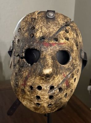 Auzorann Freddy Vs Jason Voorhees 1:1 Hockey Mask Battle Worn New