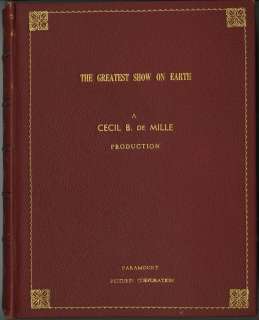 CECIL B. DEMILLE PRESENTATION SCRIPT FROM GREATEST SHOW ON EARTH | Profiles in History