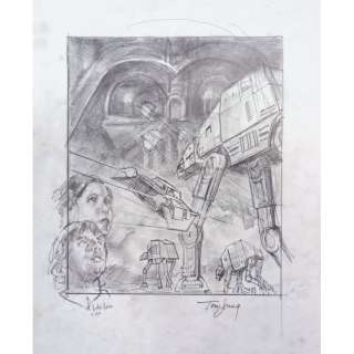 STAR WARS: THE EMPIRE STRIKES BACK (1980) - Lot #372 : Hand-Drawn Tom Jung Poster Concept Sketch