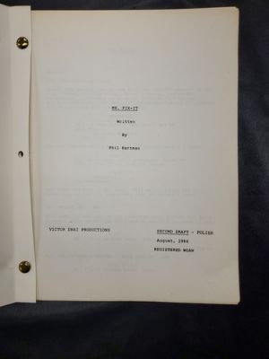 1 Of A KIND Original Screenplay Written By Phil Hartman Called "Mr Fix-It" | eBay US