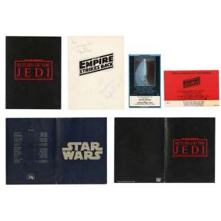 Star Wars: Original Trilogy (1977-1983) | 1171. Gerard Bourke Collection: Autographed Credit Folder, Set of Three Credit Folders, and Set of Three Screening Invitations | Propstore