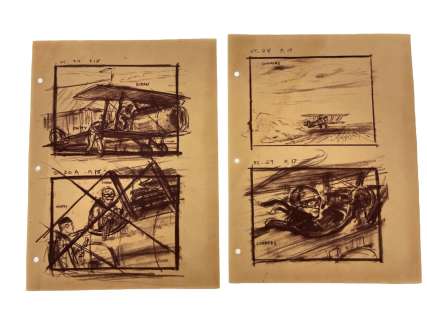 Mentor Huebner Movie Illustration Storyboard Concept Drawing Art | Los Angeles Estate Auction