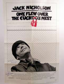 Lot 54 - One Flew Over The Cuckoo‘s Nest Nicholson, Fletcher, Forman Signed Poster