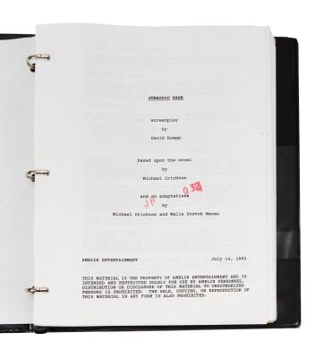 Jurassic Park | Script, Storyboards, and Production Documents | Julien’s
