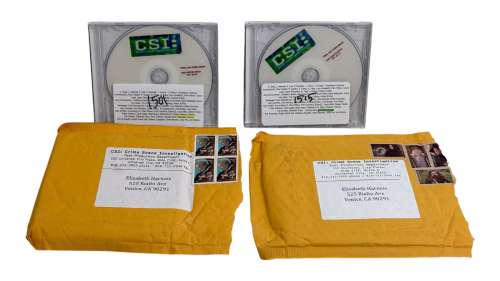 CSI Crime Scene Investigation Production DVDs (2) with Envelopes | Los Angeles Estate Auction