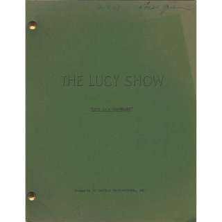 I Love Lucy | Original Script for The Lucy Show Episode "Lucy is a Chaperone" | Blacksparrow