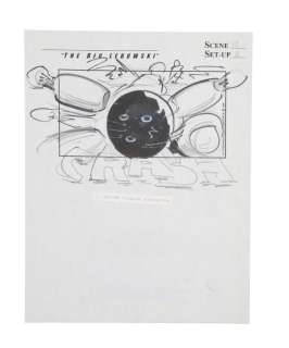 Lot 544 - The Big Lebowski | One Page, Scene 18 / Set-Up 3 | "Jesus Quintana Scene" Original Storyboard