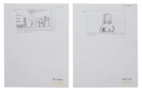 Austin Powers: International Man of Mystery | Four Scene #90 & 104 Storyboard Illustrations | Julien’s