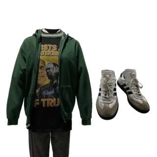 Bottoms Josie’s Ayo Edebiri Pull-Over Hooded Sweatshirt, Short Sleeve, Polo Shirt, Zip-Front Pants, Socks & Lace-Up, Athletic Shoes | VIP Fan Auctions