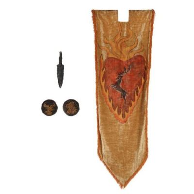 Game of Thrones (T.V. Series, 2011-2019) | House Baratheon Banner, Pair of Map Markers and Dragonglass Dagger | Propstore