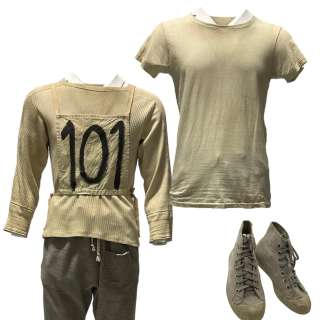 The Boys in the Boat Johnny White’s Tom Varey Long Sleeve Shirt, Short Sleeve Shirt, Sweatpants, Apron, Socks Set & Shoes | VIP Fan Auctions