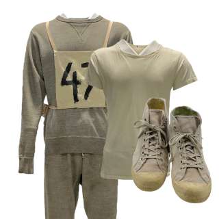 The Boys in the Boat Joe Rantz’s Callum Turner Pull-Over Sweatshirt, Short Sleeve Shirt, Sweatpants, Lace-Up Shoes, Tabbard & Socks | VIP Fan Auctions